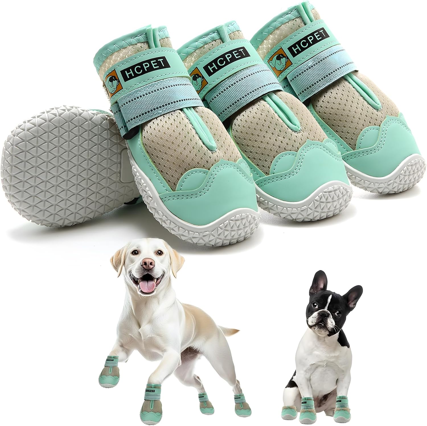 Hcpet Dog Shoes for Large Dogs - Breathable Anti-Slip Booties