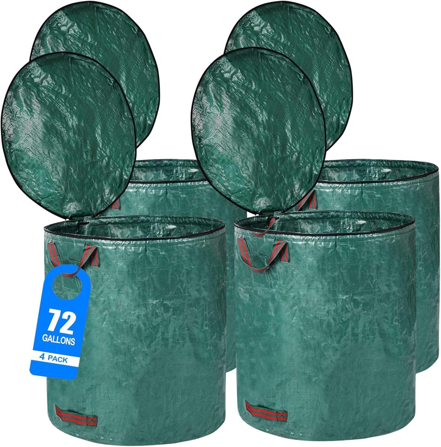 Extra Large 72 Gallon Reusable Yard Waste Bags for Cleanup
