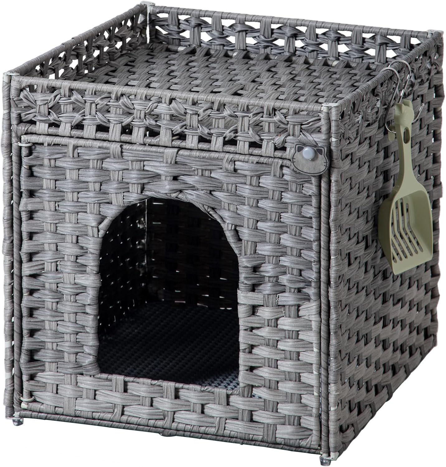 SETVSON Cat Litter Enclosure with Hidden Litter Mat