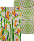 Quick Dry Microfiber Tea Towels 18ft x 30ft - 2-Pack Spring Prints