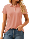 MAGCOMSEN Women's Polo Golf Shirt - UPF 50+ Quick Dry Fit