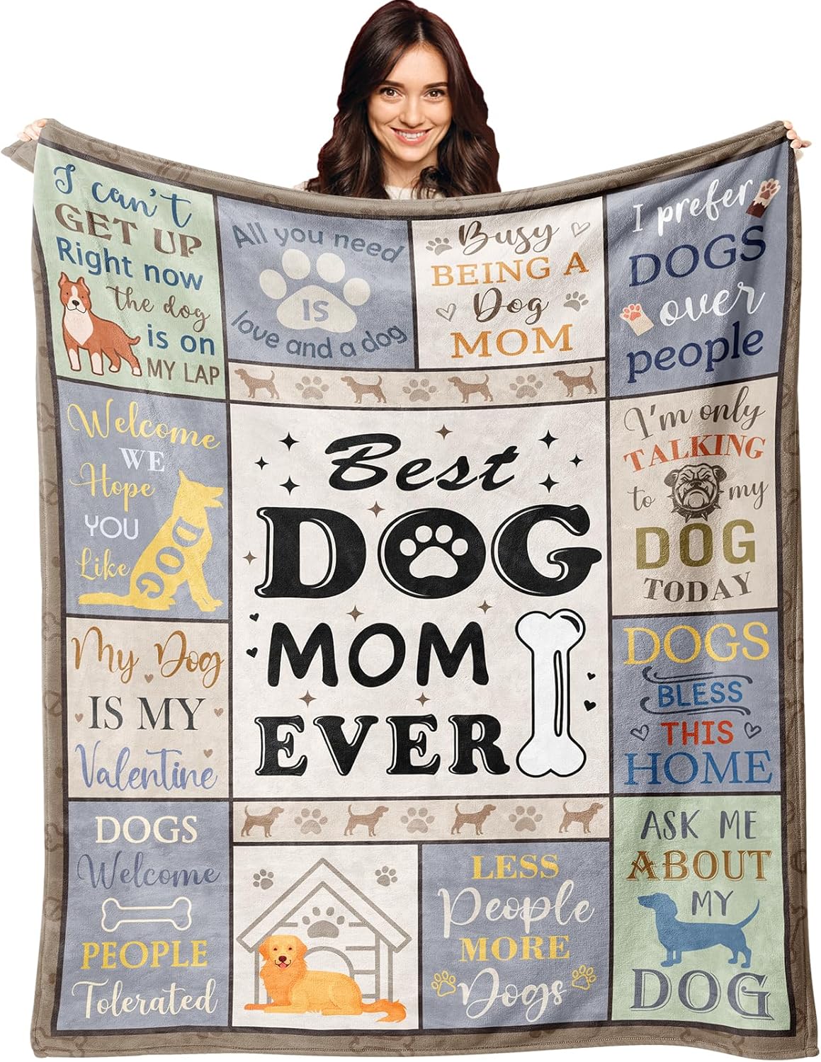 XALAZY Dog Mom Gifts Blanket - Perfect for Dog Lovers Everywhere