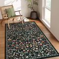 Moynesa Floral Area Rugs 4x6 - Boho Washable Non Slip Soft Rugs
