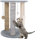 Cat Scratching Post - 3 Sisal Posts with Perch - Compact Gray