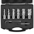 Annular Cutter Set 6 pcs Weldon Shank Mag Drill Bits - Durable HSS