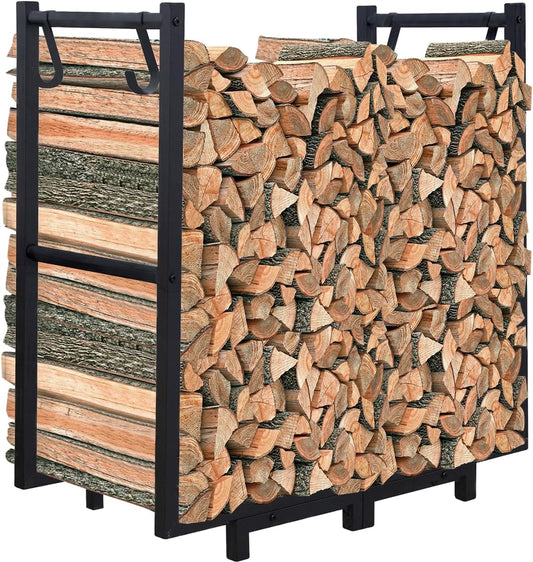 Firewood Rack Outdoor Storage Stacker for Indoor & Outdoor Use