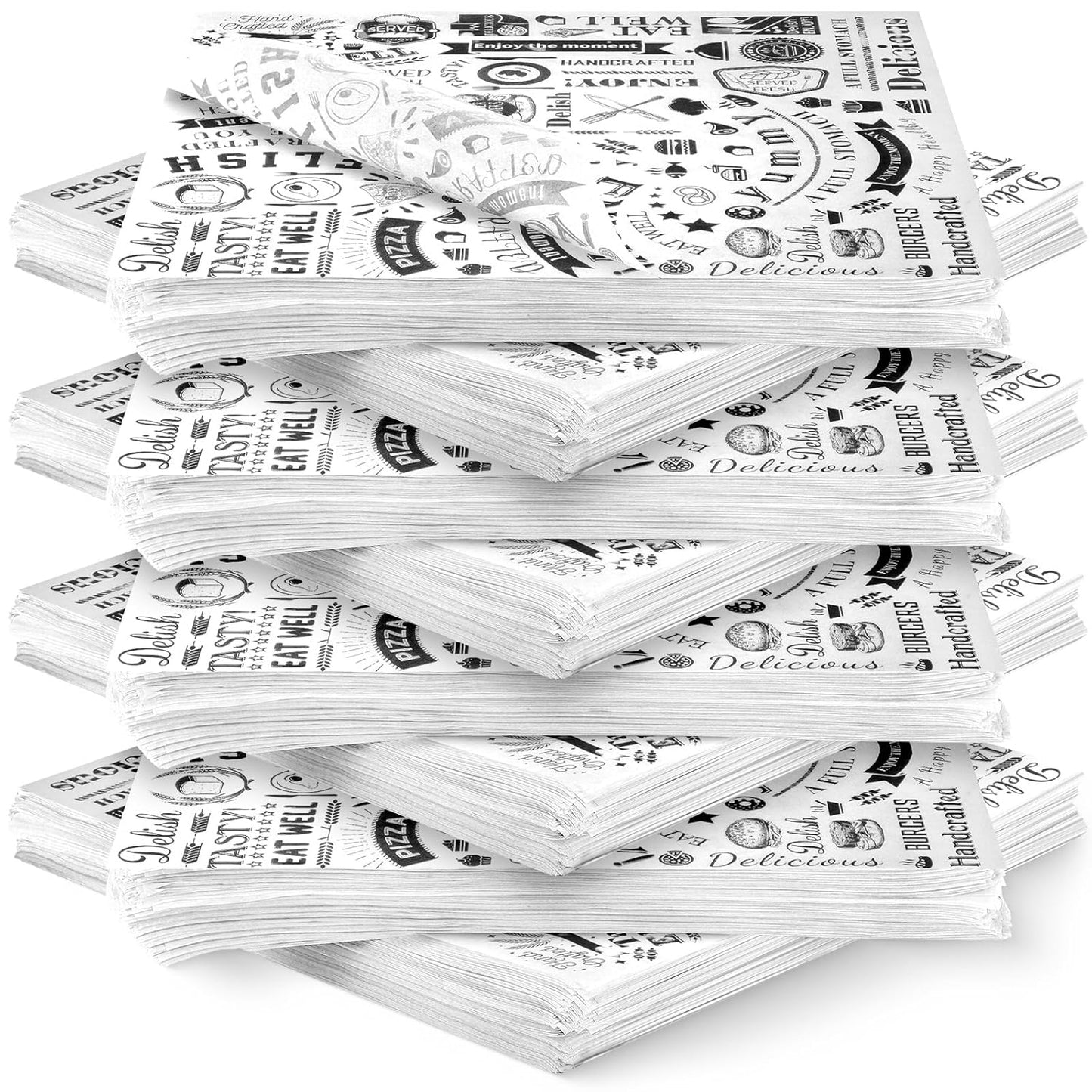 1000 Pcs 12 x 12 Inch Deli Wax Paper Sheets for Food Wrapping
