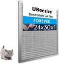 Reusable Electrostatic Air Filter 24x30x1 - Washable MERV 8 Lifetime
