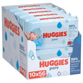 Huggies Pure Baby Wipes - 560 Gentle Cleansing Wipes