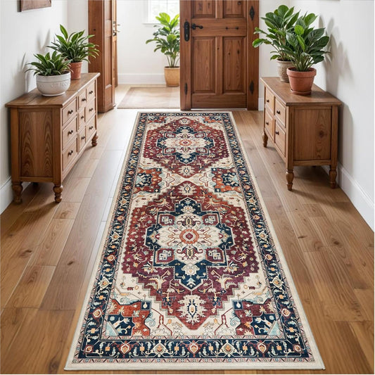 Washable Runner Rug 3x8 - Non Skid Waterproof Carpet Runner