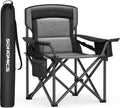 Oversized Lumbar Support Camping Chair - Comfortable Heavy-Duty