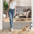 14ft Tall Short Dog Gate to Step Over - Retractable Mesh Pet Door
