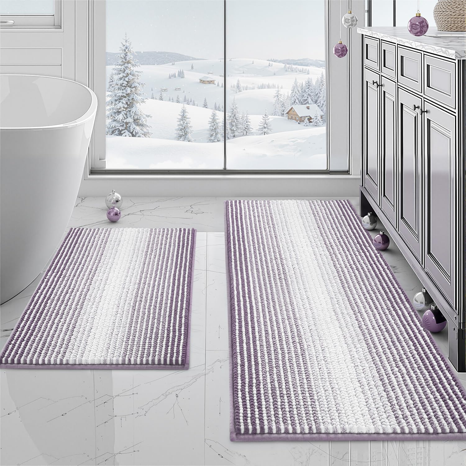 BSICPRO Bathroom Rugs and Mats Sets for Luxurious Comfort