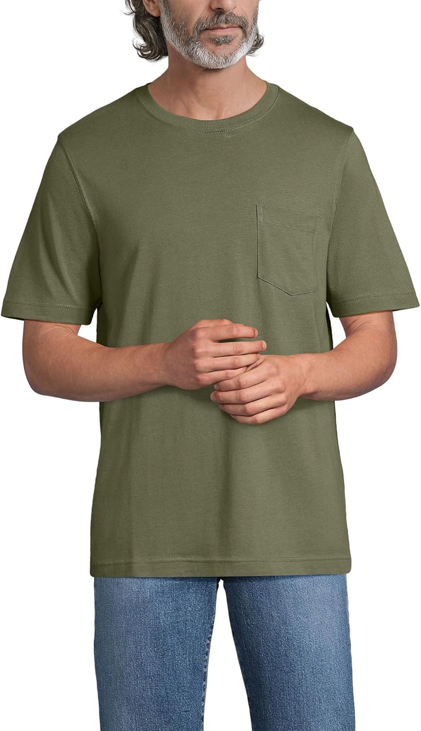 Lands' End Men's Super-T Short Sleeve T-Shirt with Pocket Review