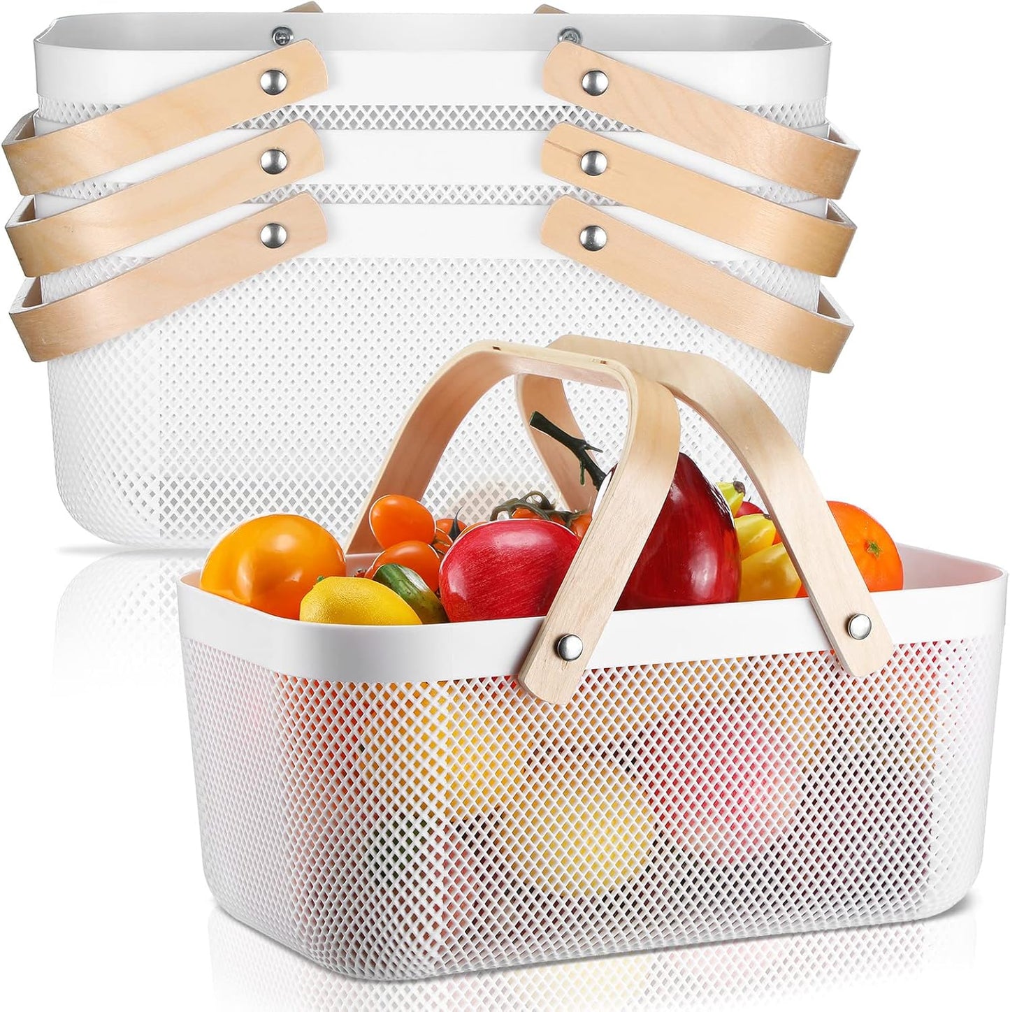 Plastic Mesh Garden Harvest Baskets for Home Organization