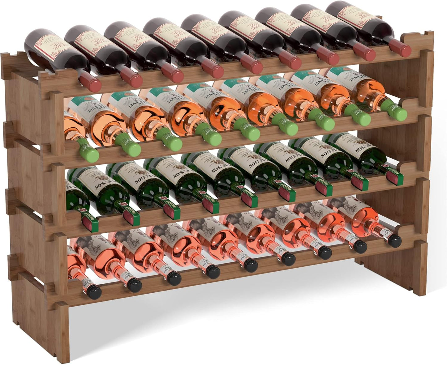 Domax Wine Rack Freestanding Floor - 36 Bottle Storage Holder