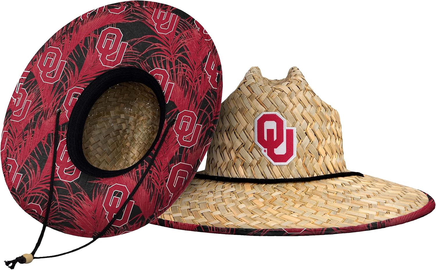 NCAA College Team Logo Floral Lifeguard Beach Straw Sun Hat