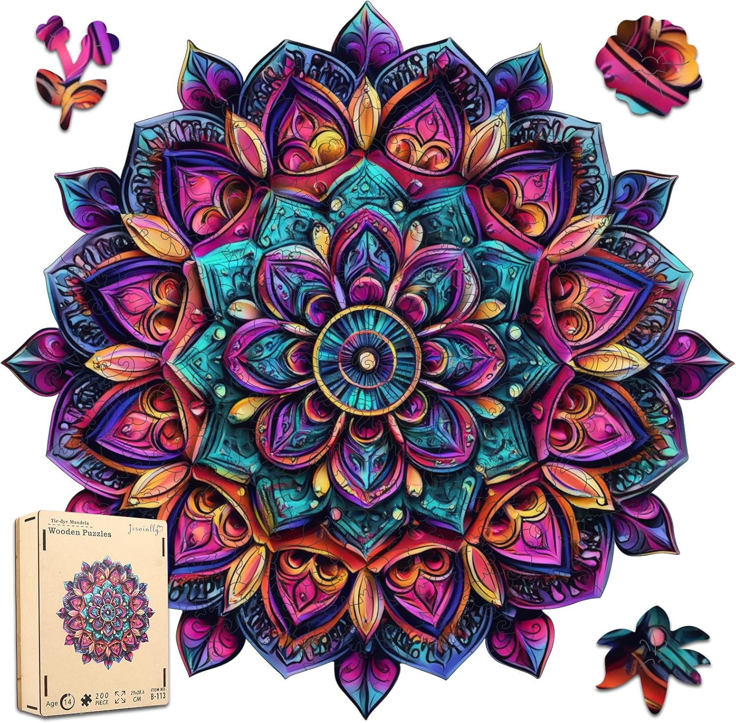 Mandala Wooden Jigsaw Puzzles for Adults - 500 Pcs Fun