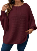 SOLY HUX Women's Plus Size Oversized Sweater for Fall Fashion