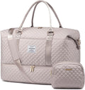 Stylish women's travel duffle bag by LOVEVOOK featuring shoe storage