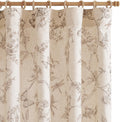 Floral Curtains Lined Linen Blend 96 in Taupe - Farmhouse Window