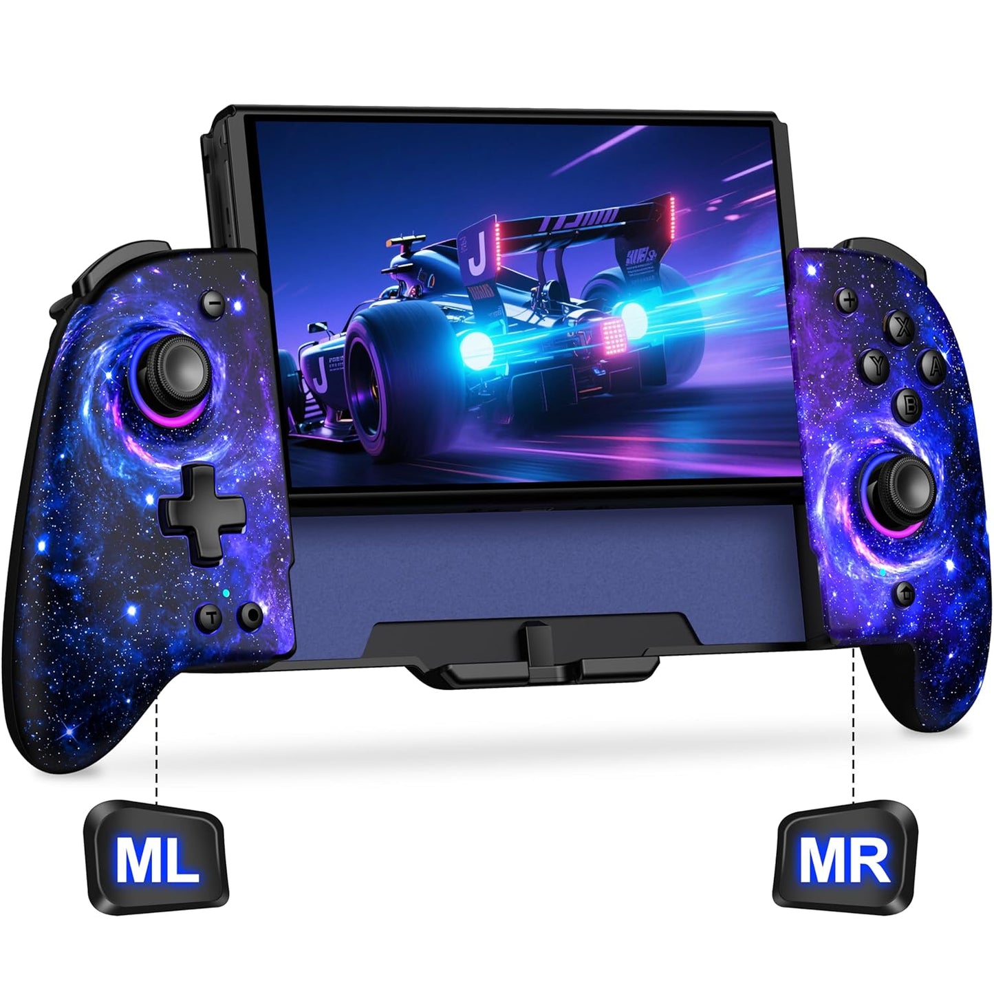 Gammeefy Switch Controllers with Hall Effect Joystick for Gaming