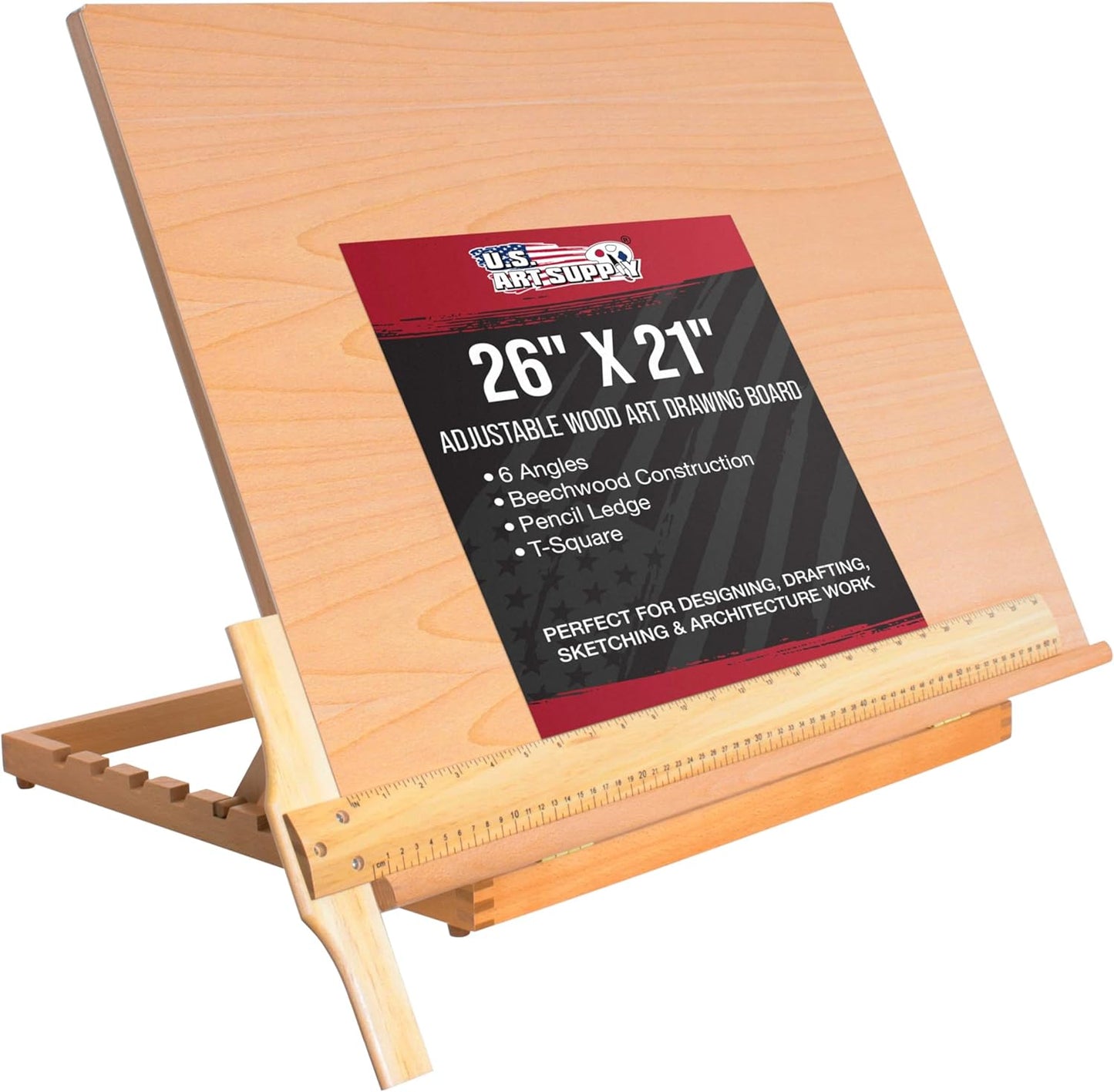 U.S. Art Supply X-Large Wooden Drawing Board for Artists