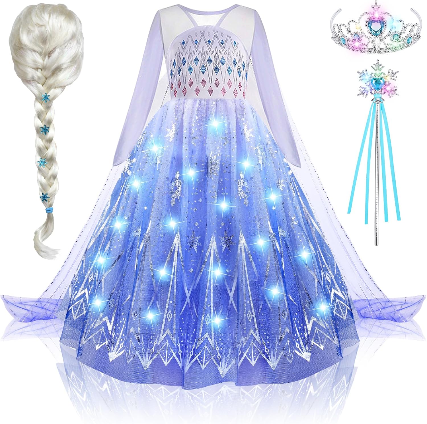 Light Up Princess Costume for Girls - Magical Dress Up Fun