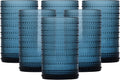 Fortessa Jupiter Beaded Hobnail Glass 13 Ounce Set of 6 - Cornflower