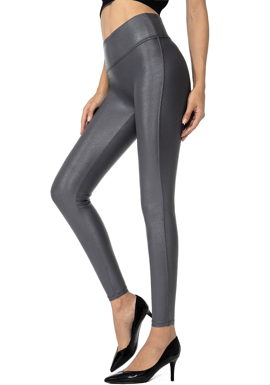 SANTINY Women's Faux Leather Leggings for Stylish Comfort