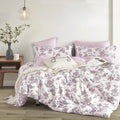 Pink Floral Cotton Comforter Queen Size Set for Cozy Bedrooms