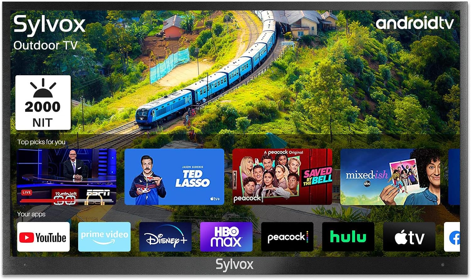 SYLVOX 65'' Outdoor Smart TV 4K UHD Waterproof