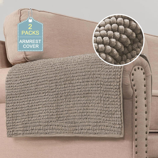 H.VERSAILTEX Plush Chenille Couch Armrest Cover for Pets
