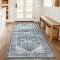 AMADA HOMEFURNISHING 2x6 Washable Runner Rug - Low-Profile, Non-Slip