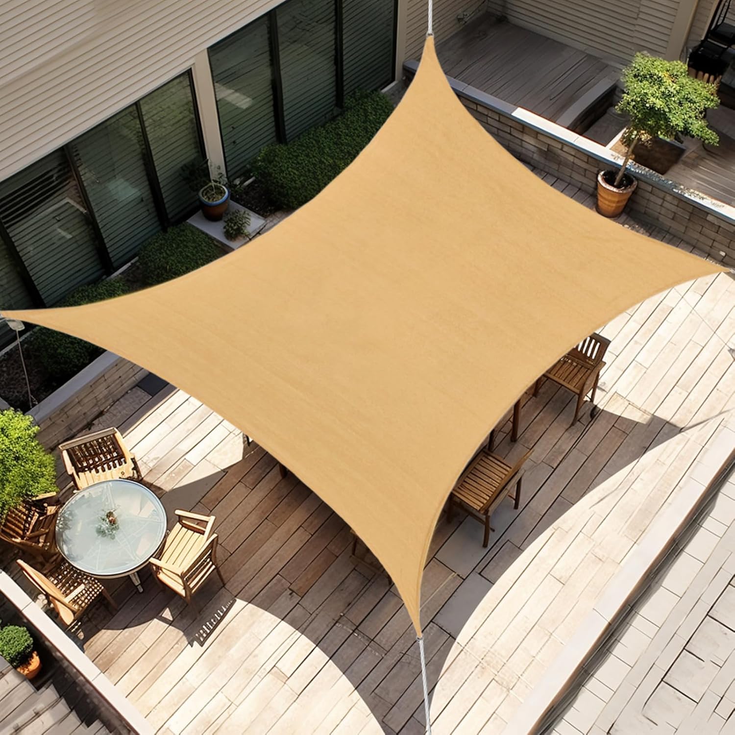 Custom Size Sand Shade Sail Canopy for Outdoor Spaces