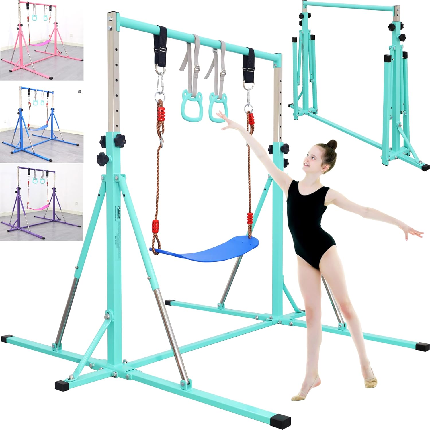 Foldable Gymnastics Bar for Kids - Adjustable Training Equipment