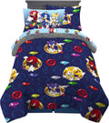 Sonic The Hedgehog Kids Comforter and Sheet Set - Twin Super Soft