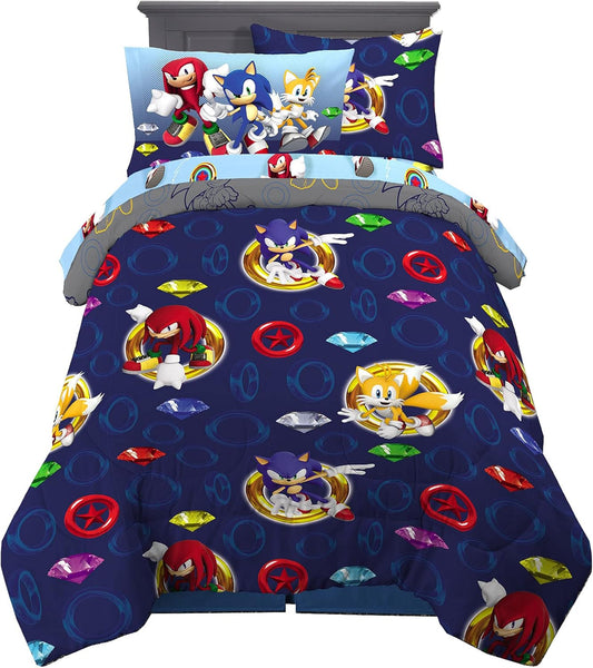 Sonic The Hedgehog Kids Bedding Set with Comforter and Sheets