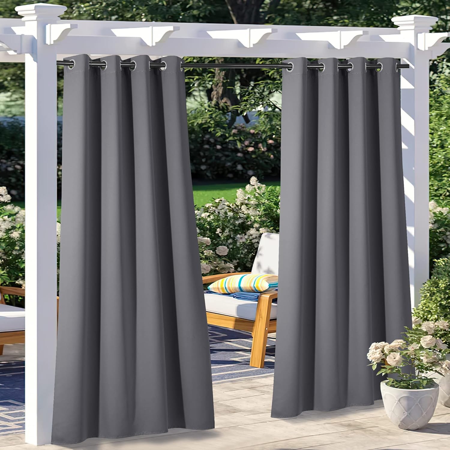 NICETOWN Waterproof Outdoor Curtains for Privacy and Style