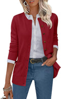 ANRABESS Women's Crewneck Button Down Cardigan Sweater - Dressy Casual