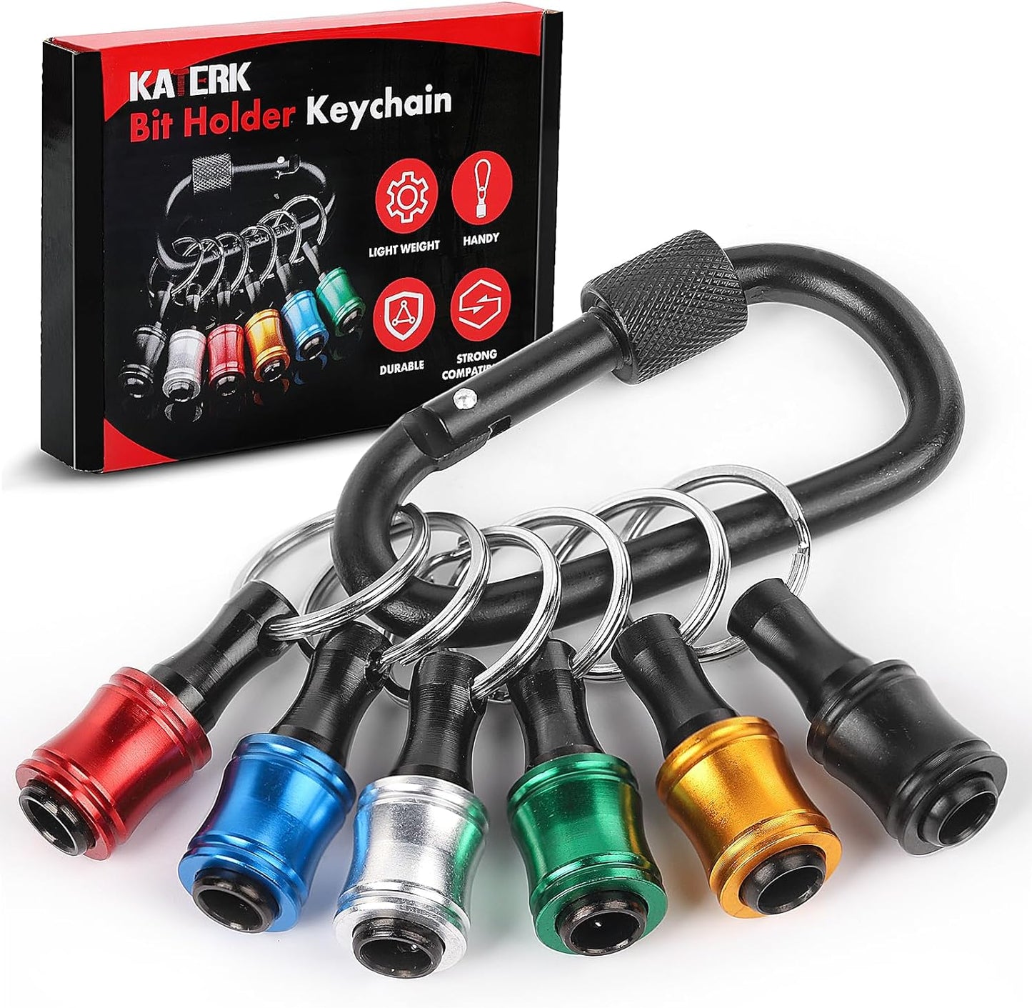Lightweight Keychain Screwdriver Holder: Katerk Quick-Change Bar