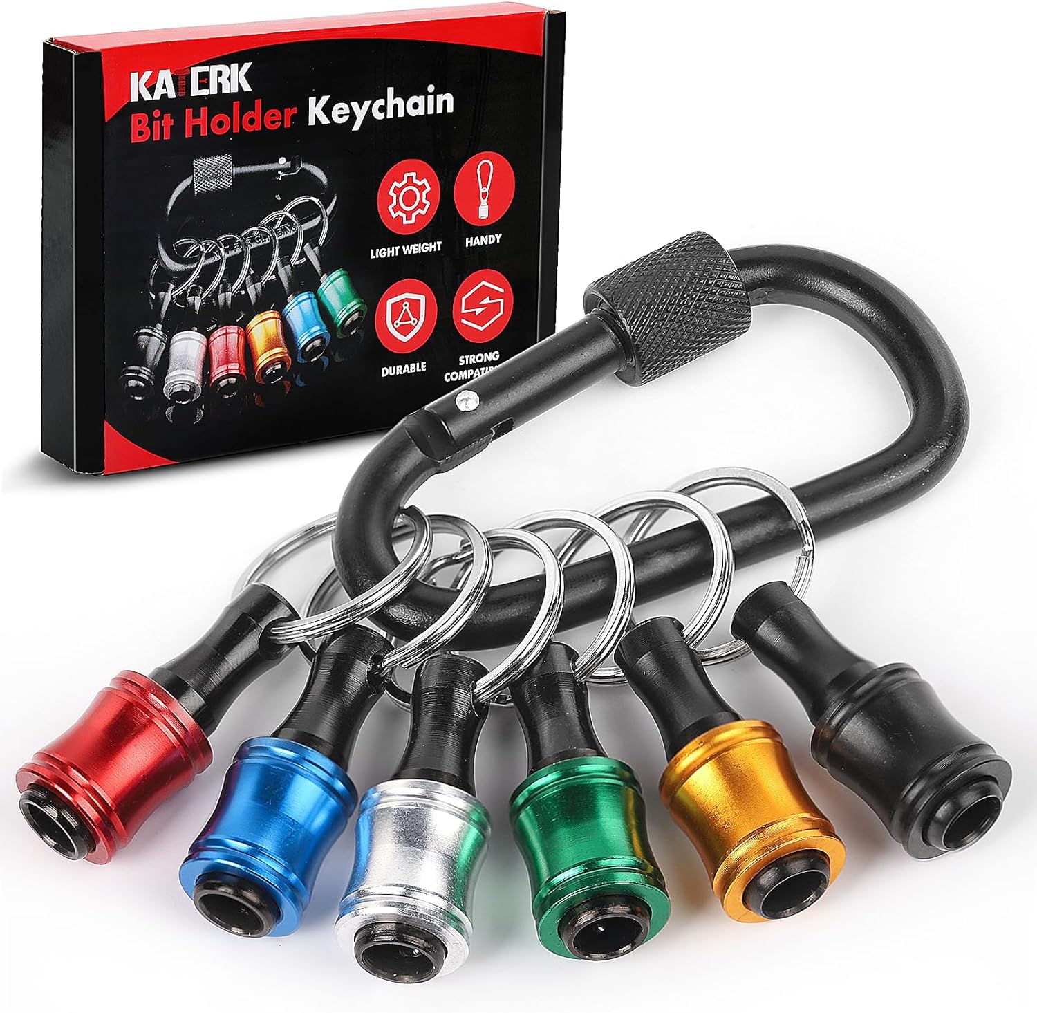 Lightweight Keychain Screwdriver Holder: Katerk Quick-Change Bar