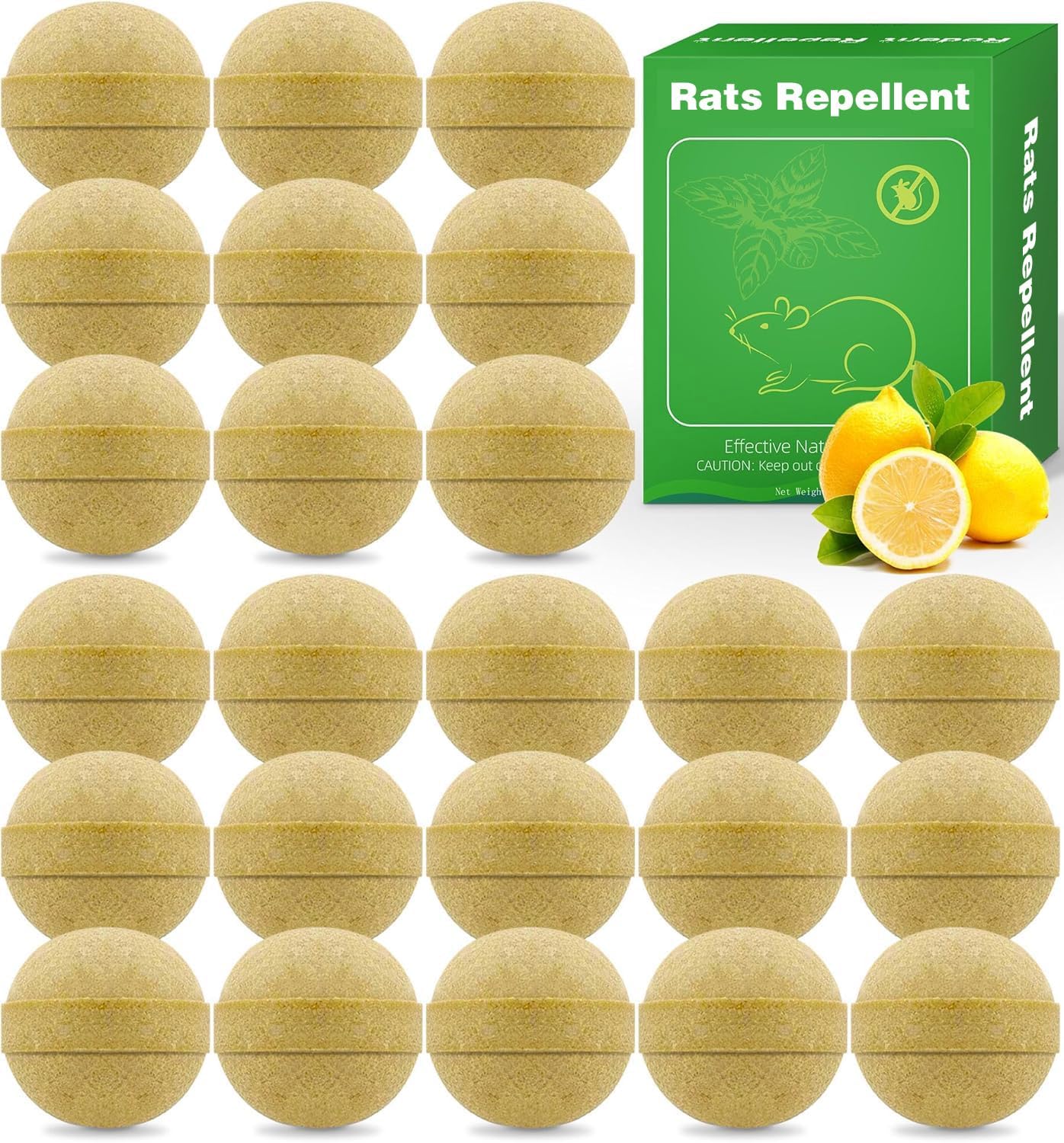 Natural Peppermint Mouse Repellent for Indoor & Outdoor Use - Pack of 24