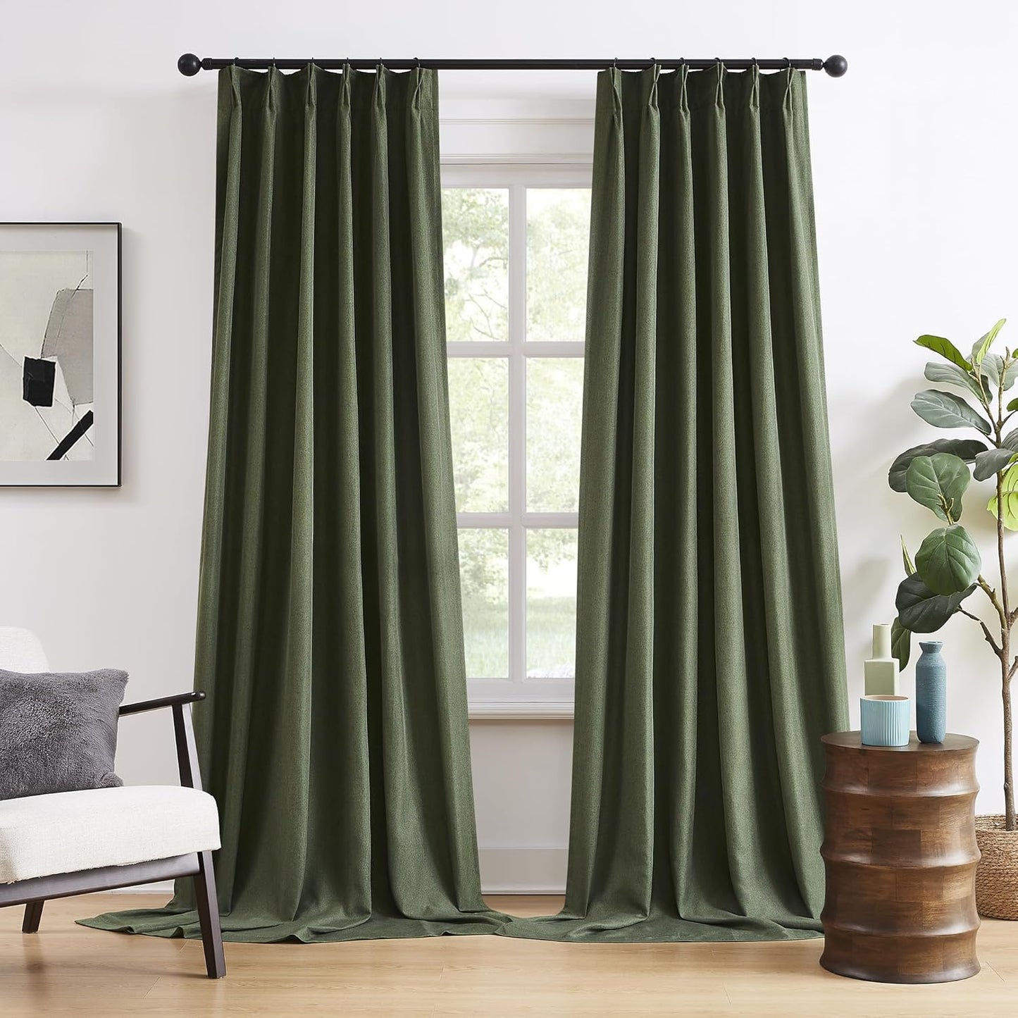 102 Inch Pinch Pleated Drapes Set for Elegant Living Spaces