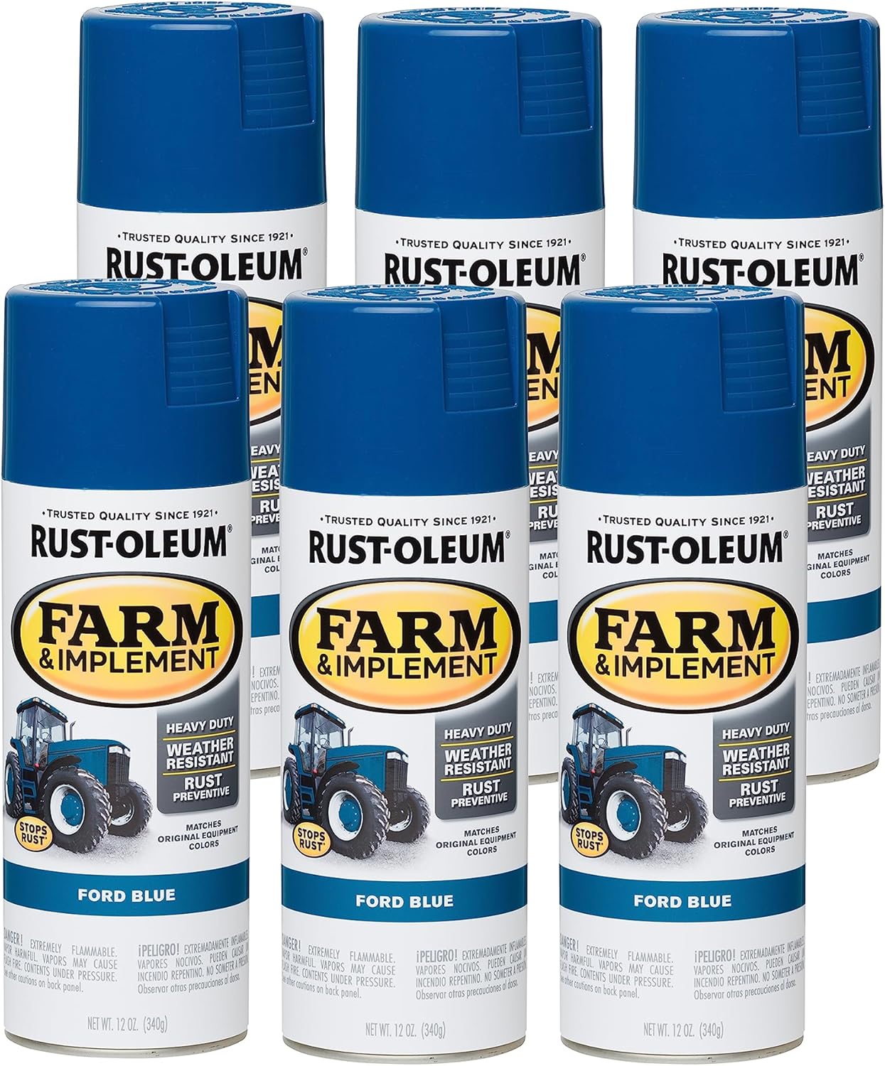 Farm & Implement Spray Paint, 12 oz, Ford Blue, 6 Pack Review