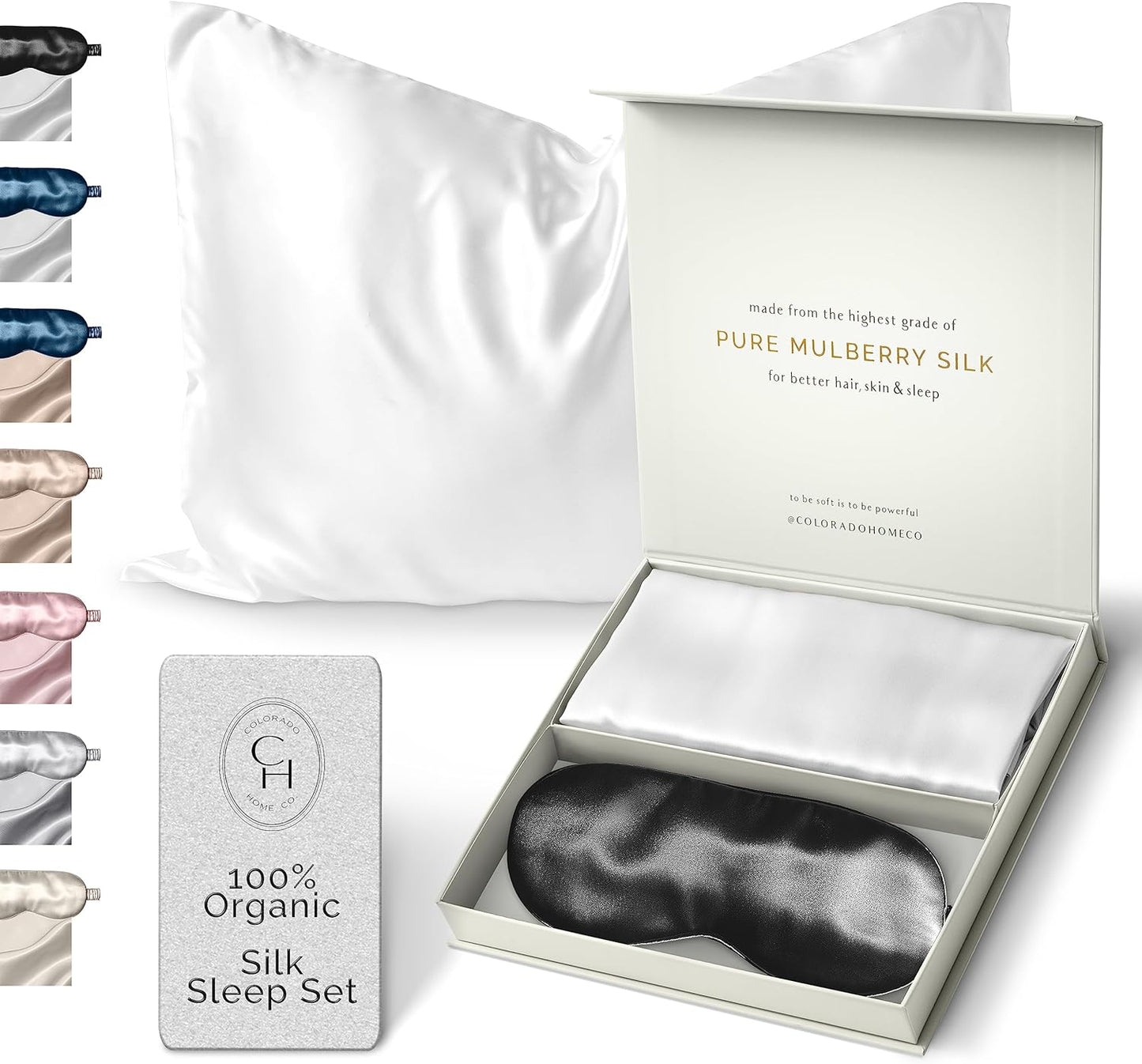 SUNDAYSILKSTM Mulberry Silk Pillowcase Set for Luxurious Sleep