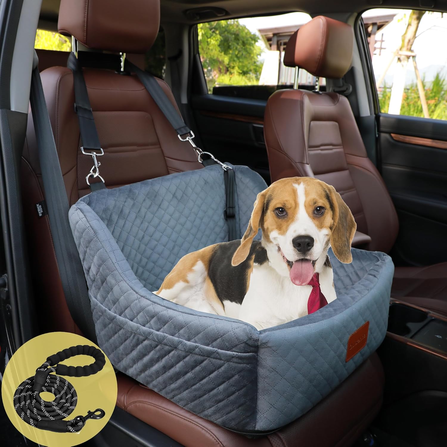 Quixenna Pet Safety Seat: Stylish & Secure Ride for Small Dogs!