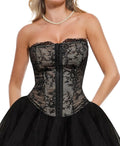 Popilush Corset Tops for Women - Shapewear Lace Bustier