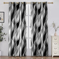 Blackout Curtains Modern Striped 100% Light Blocking - 2 Panels 52x84