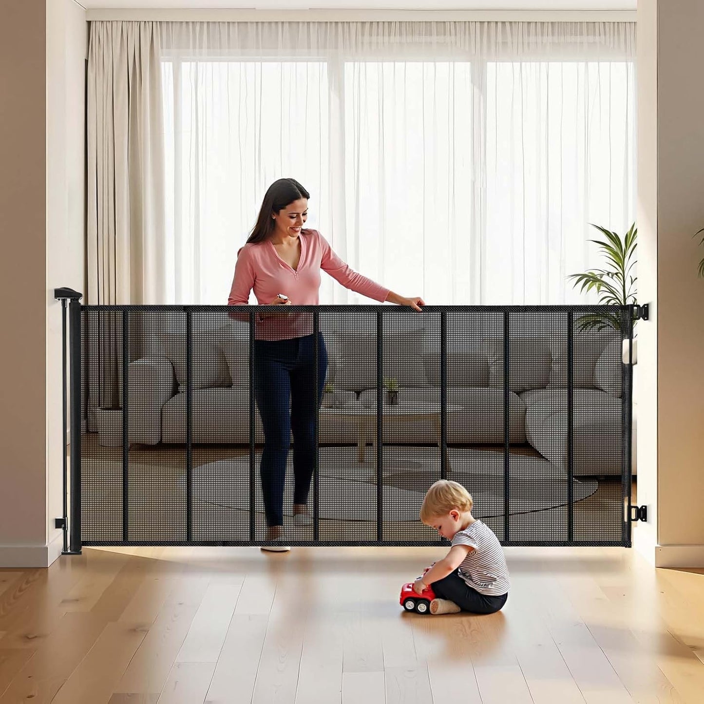 VEVOR Retractable Baby Gate: Extra Wide, Safe & Stylish Design